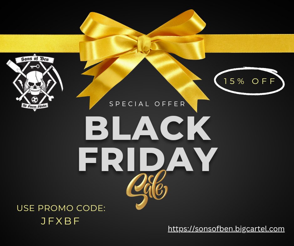 Exclusive Black Friday Deal! Use code JFxBF to enjoy a 15% discount on your order. Act fast—this offer is valid until November 30th at Midnight. Don't miss out on the chance to grab your Sons of Ben gear! Shop Now: bit.ly/3EzRDDx