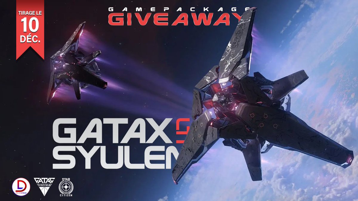 NOUVEAU #GIVEAWAY en partenariat avec <a href="/RobertsSpaceInd/">Star Citizen</a> ! 

🎁 Gagne ton GAMEPACKAGE GATAC SYULEN LTI
📆 TAS le DIMANCHE 10 DÉCEMBRE 2023 à 19h

Pour participer c'est ici ➡️gleam.io/zCaDR/giveaway…

Let's gooo 🍀