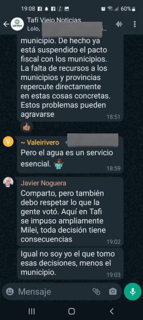 🚨 URGENTE

El gobierno DICTATORIAL KIRCHNERISTA deja SIN AGUA al pueblo de Tafí Viejo porque ahí ARRASÓ MILEI

Estos conchudos nos van a hacer la vida imposible hasta el 10 de Diciembre