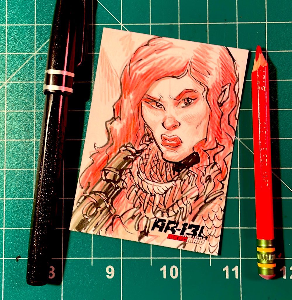 mattbahr6's tweet image. The AR13L sketch cards.

#sketchcards #tradingcards #SEAL #mermaid #cocaineshark #crabby