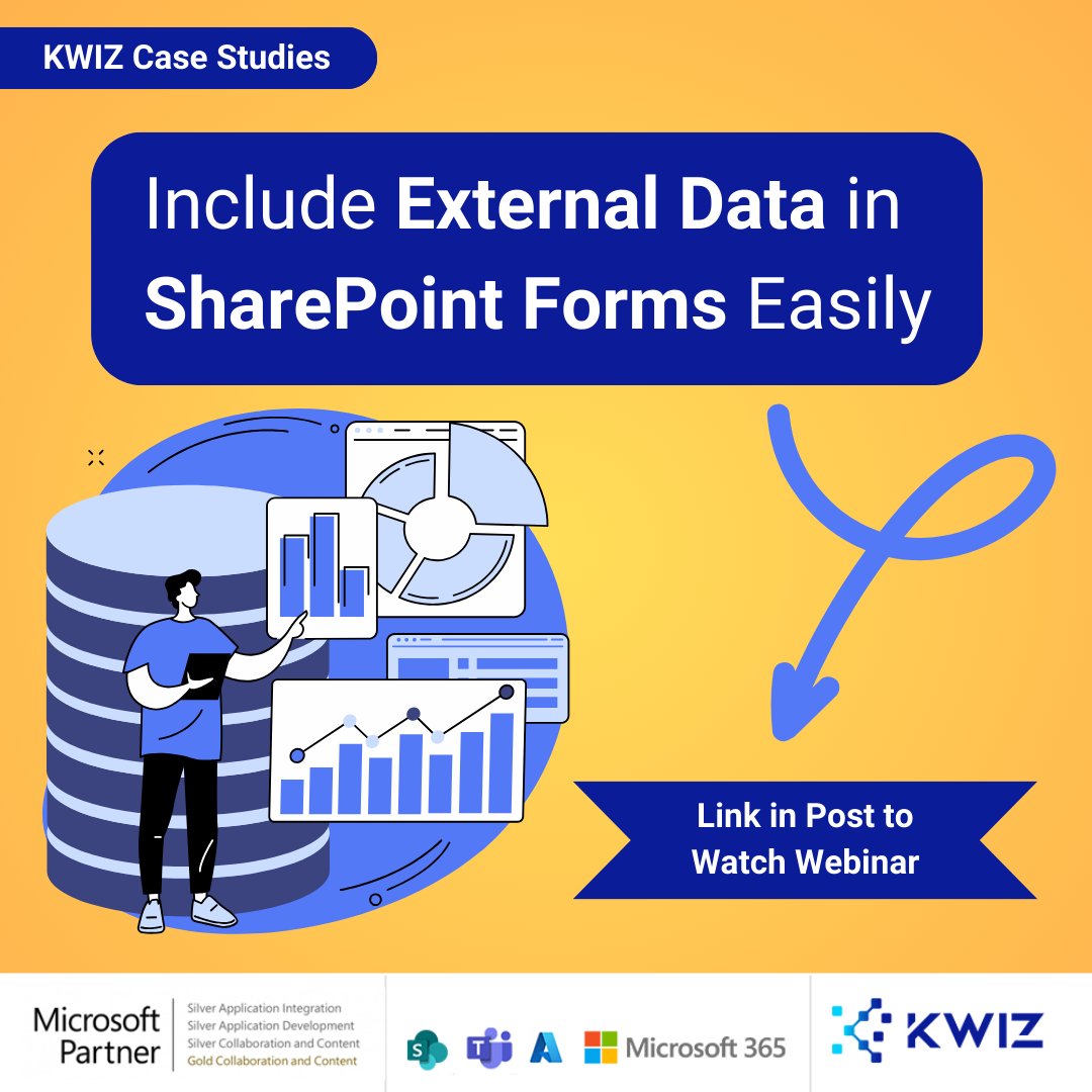 Enhance your existing SharePoint list forms to include external data, without the need for complex form design tools!

💡 Watch this webinar to learn more: hubs.la/Q029MKNK0

#SharePointOnline #ExternalDataSource #LookupColumn #DataSource #SharePoint #ExternalData
