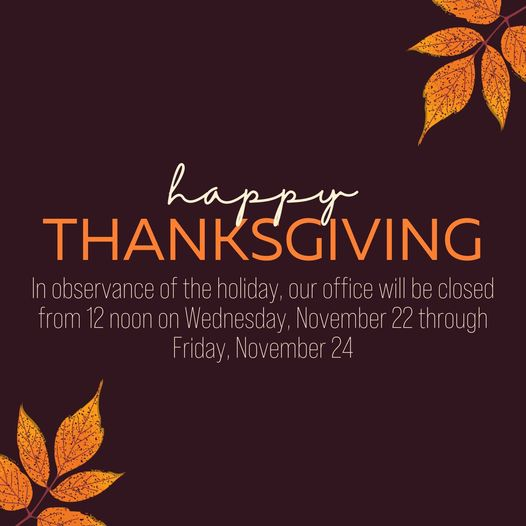 Thanksgiving Day Holiday - Local 79 Offices Close at 12 Noon on