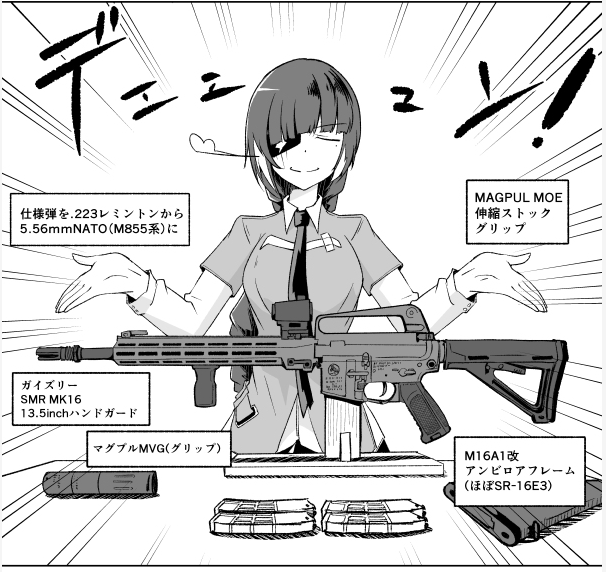 この頭のおかしい #M16 を作ろうとしていろいろやってるけど
もうアッパーをアルミ溶接(もしくはロウ付け)をすることに決めた
成型はGM8300だ! 