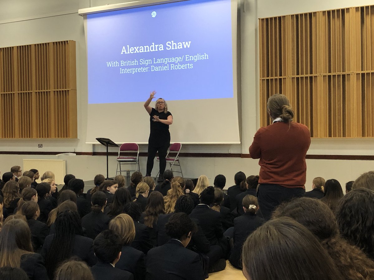 SydenhamHigh's tweet image. Conducted entirely in #signlanguage by Alexandra Shaw, today's assembly taught us that being deaf, or differently able does not have to be a barrier to success &amp;amp; does not define you. A brilliant example of forging her own path in life, thank you for sharing
#forgeyourownpath #BSL