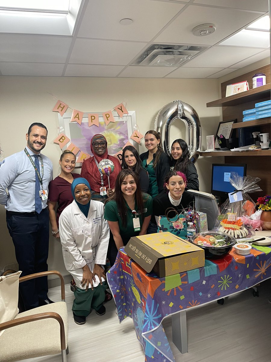 DrAishaMustaph1's tweet photo. On my 40th birthday, I am grateful for life, health, love, family, friends and a wonderful team. 

Thank you dear colleagues and teachers at Gynecologic Oncology clinic, Sylvester Comprehensive Cancer Center, University of Miami. 

This meant a lot to me. https://t.co/iOBPRtT9yM