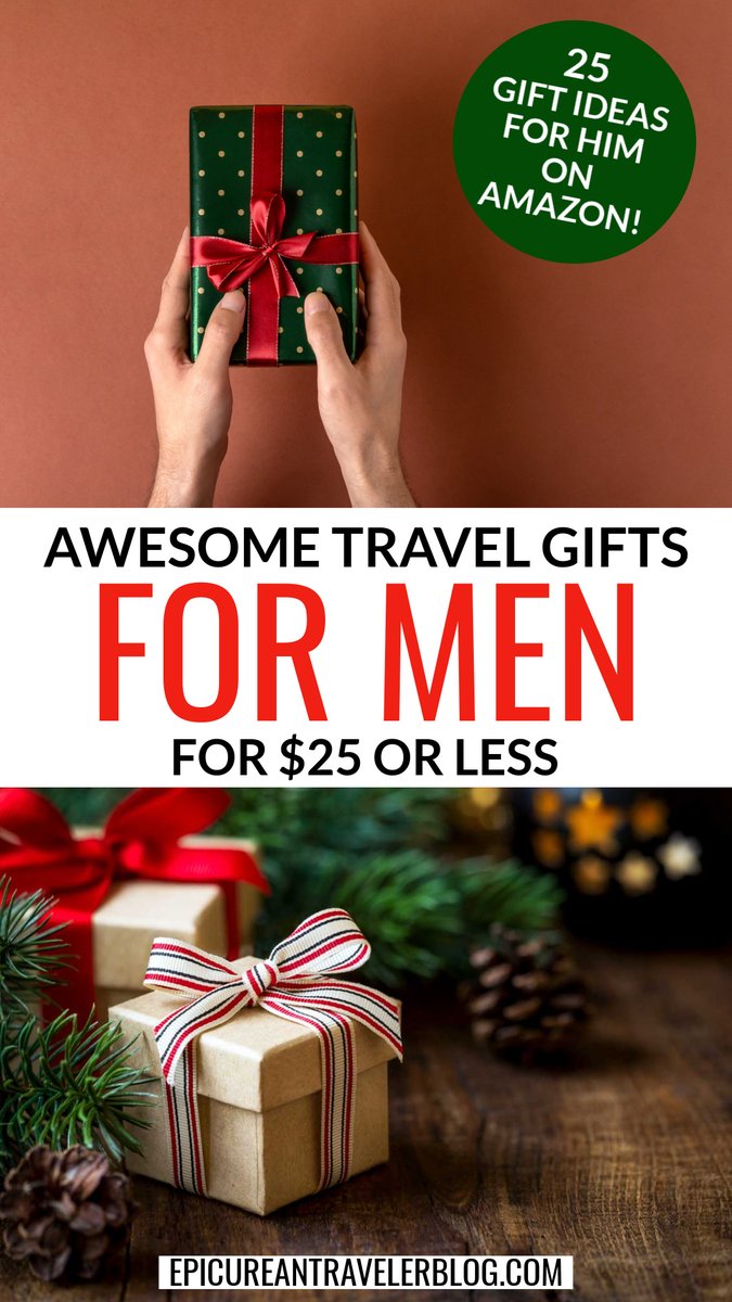 Shopping for a man who travels this holiday season? For dads, sons, husbands/partners, and any other special man in your life, check out these #travel gifts for men — all of which are $25 or less! #giftideas #giftsforhim epicureantravelerblog.com/best-travel-gi…