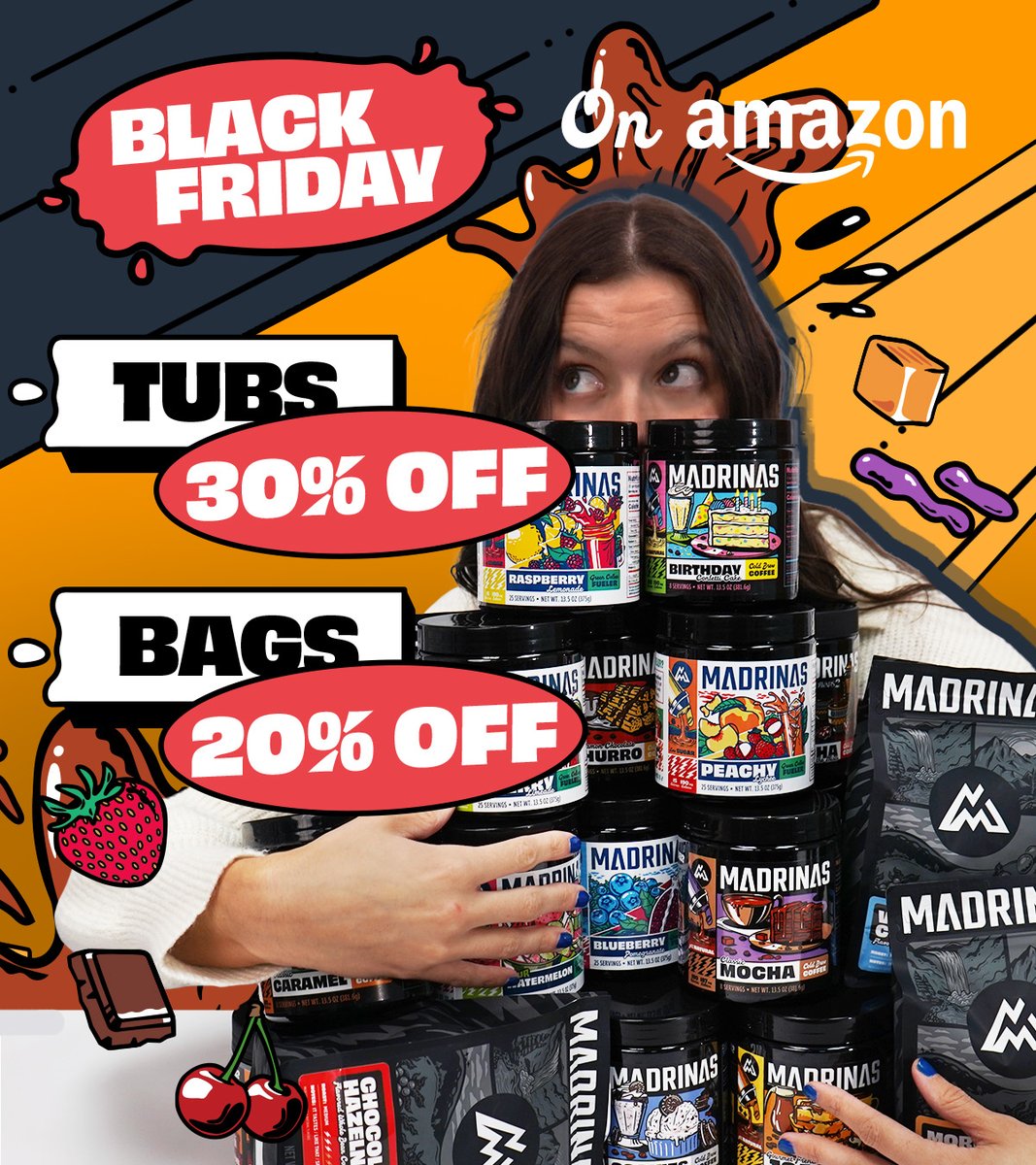 Exclusive Amazon Black Friday Sale! 30% off TUBs, 20% off BAGS, and FREE PRIME SHIPPING. madrinas.coffee/amazonbf