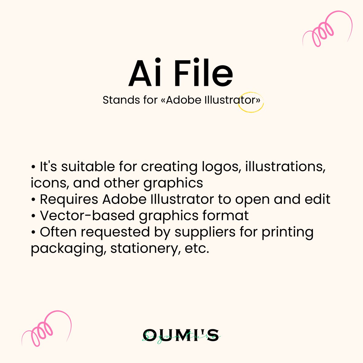 Oumis_Signature's tweet photo. GUIDE TO: File types! ✨
Confused about file formats? they can be very confusing at first, so here is a quick little guide to all the different formats and what they mean!!
🎉 Take notes 💕

~

#branding #design #graphicdesign #logo #brand #logodesigner #graphicdesigner https://t.co/k2UYtsc26u