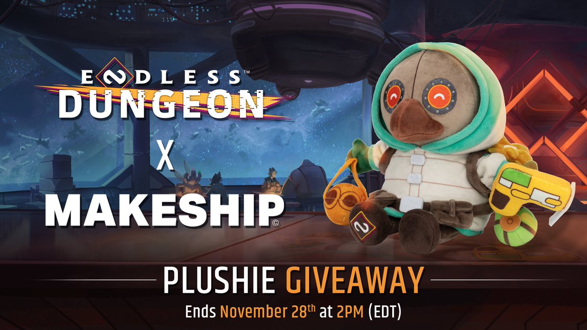 It's giveaway time! We're giving you the chance to win 1 of 2 Shroom plushies! 🤩 

How to enter?
1. Follow <a href="/Makeship/">Makeship</a> and <a href="/EndlessUniverse/">Endless Universe</a> 
2. Retweet this post

Giveaway ends November 28th at 2PM (EDT). Good luck! ✨