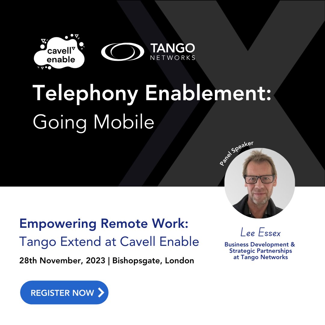 Learn about BYOD solutions and how Tango Extend offers a low-cost replacement of Desk phones and company-provided mobiles. 

Don't miss this insightful session in London on Nov. 28: blog.tango-networks.com/enabling-the-r…

#CavellEnable #TangoExtend #remoteworking #MicrosoftTeams #eSIM #BYOD