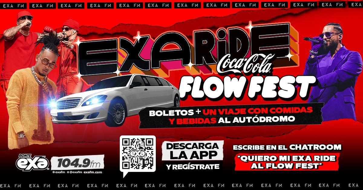 ExaFM's tweet photo. ¡Te damos un #ExaRide al #FlowFest 🔥❤️! Queremos llevarte a disfrutar del evento más grande del perreo 🔥🔥 con todo incluido 🎶 Sigue los pasos en nuestra app 📲 Exa 😎 Y se uno de los ganadores de este ride 🚗 https://t.co/kwnifH9MTp