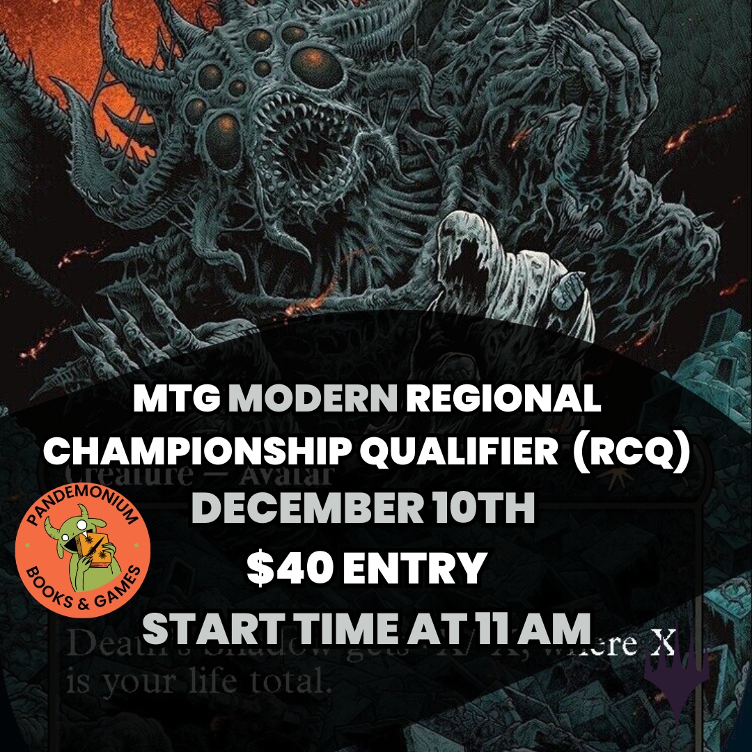 Pandemonium will be hosting a Modern RCQ! Click the link for more details! pandemoniumbooks.com/products/mtg-m…