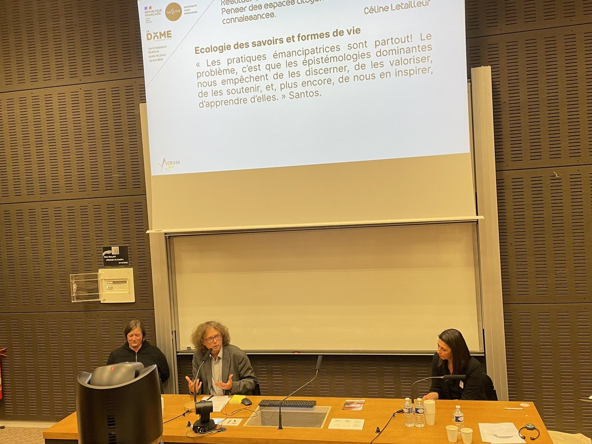 Colloque #SAPS  "recherche participative : connaissance… Premières interventions bouleversantes: Céline Letailleur, Mélodie Faury, Baptiste Godrie… ➡️ invitent à considérer profondément les interfaces, liens, rencontres, sens, apports et rapports de pouvoir Sciences-Sociétés…