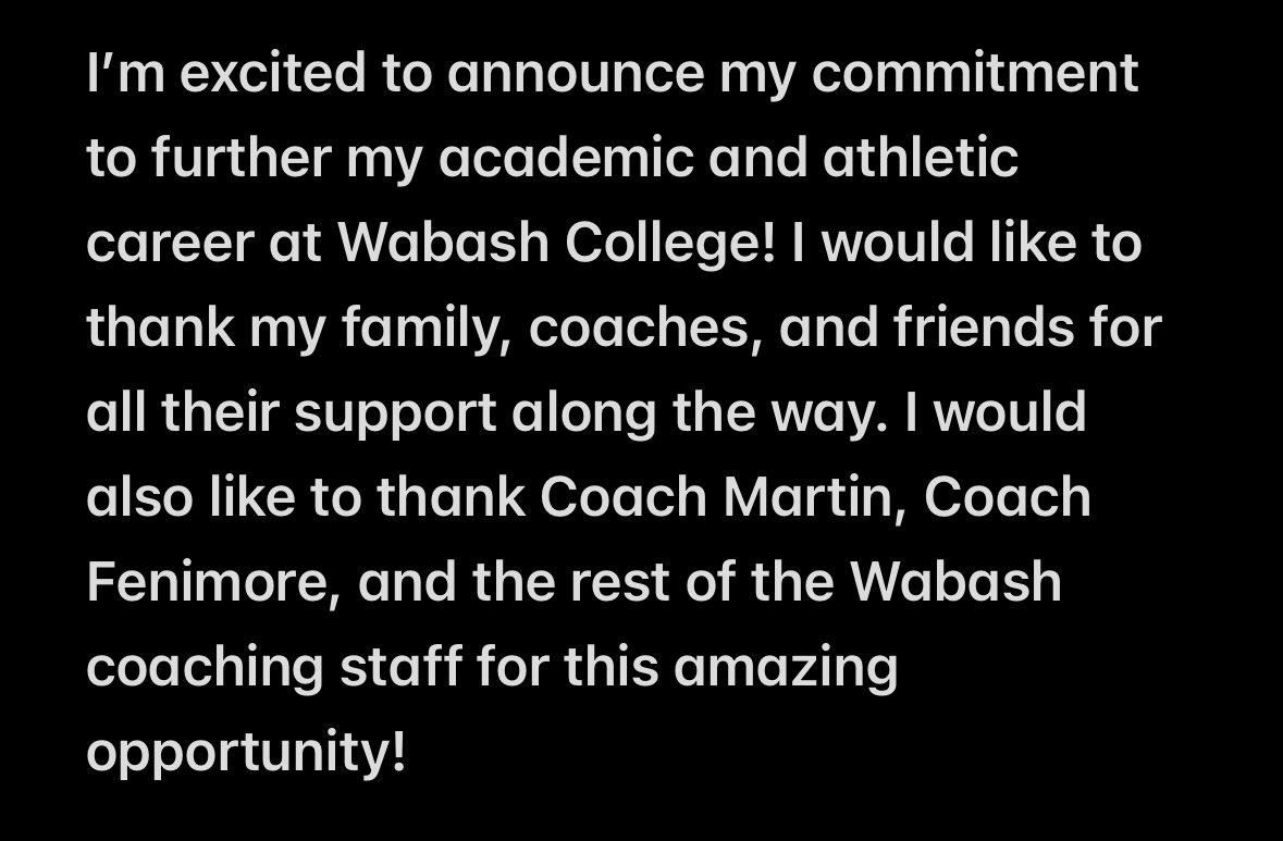 Committed. 
<a href="/WabashBaseball/">Wabash Baseball</a> <a href="/Baseball_MVHS/">Mt. Vernon Marauder Baseball</a> @PBRIndiana <a href="/mwabase24/">5 Star Indiana 18U-Schooley</a> <a href="/IndianaNitro/">Indiana Nitro</a>