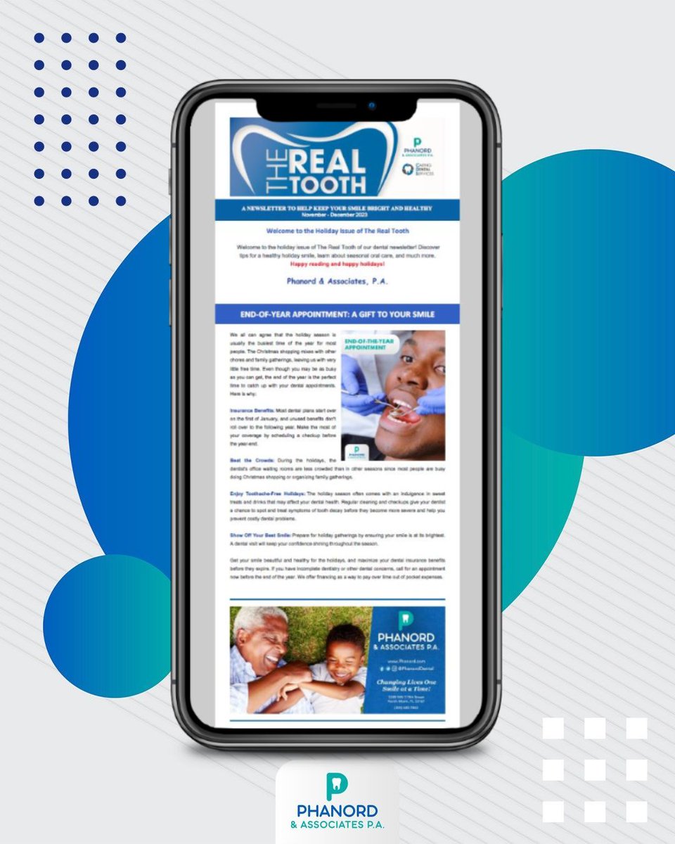 The Holiday Issue of The Real Tooth is out! Don’t miss out on dental tips, exciting updates and more. Click the link to read it now conta.cc/3R7MCL5

#TheRealTooth #smilewithphanord