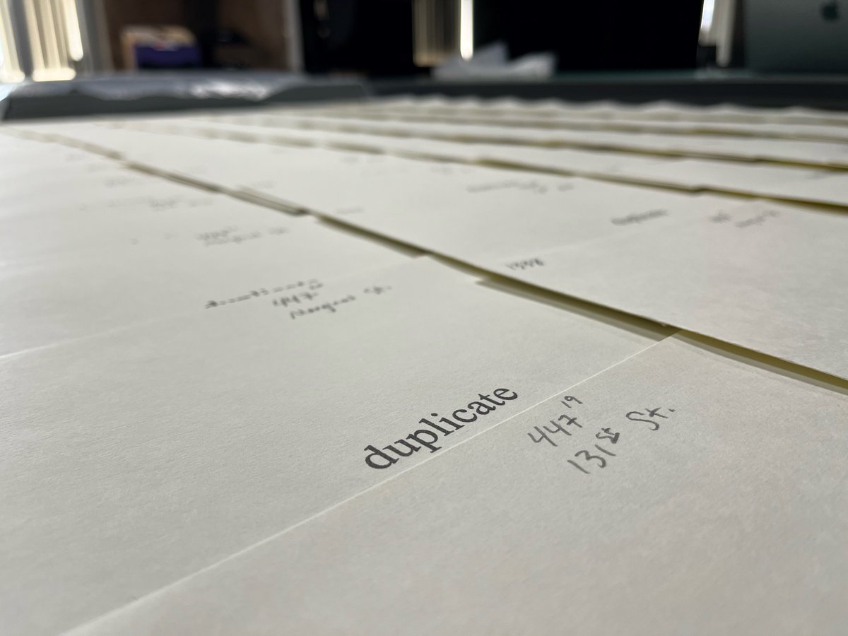 NEDCCInfo's tweet image. #Historicalcollections house an abundance of photographic negatives! Associate Collections Photographer Harrison Walker recently rehoused 844 polyester interpositives—positive images of negatives—depicting street scenes for a municipal archive. #WorkstationWednesday