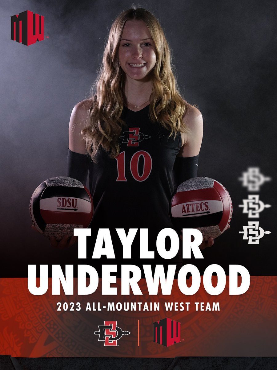 Never in doubt... Congrats to Taylor Underwood for earning a spot on the 2023 All-@MountainWest Team! Way to go, Taylor! #GoAztecs 🏐 ❤️ 🖤 📰 Story: tinyurl.com/58xzu7c3