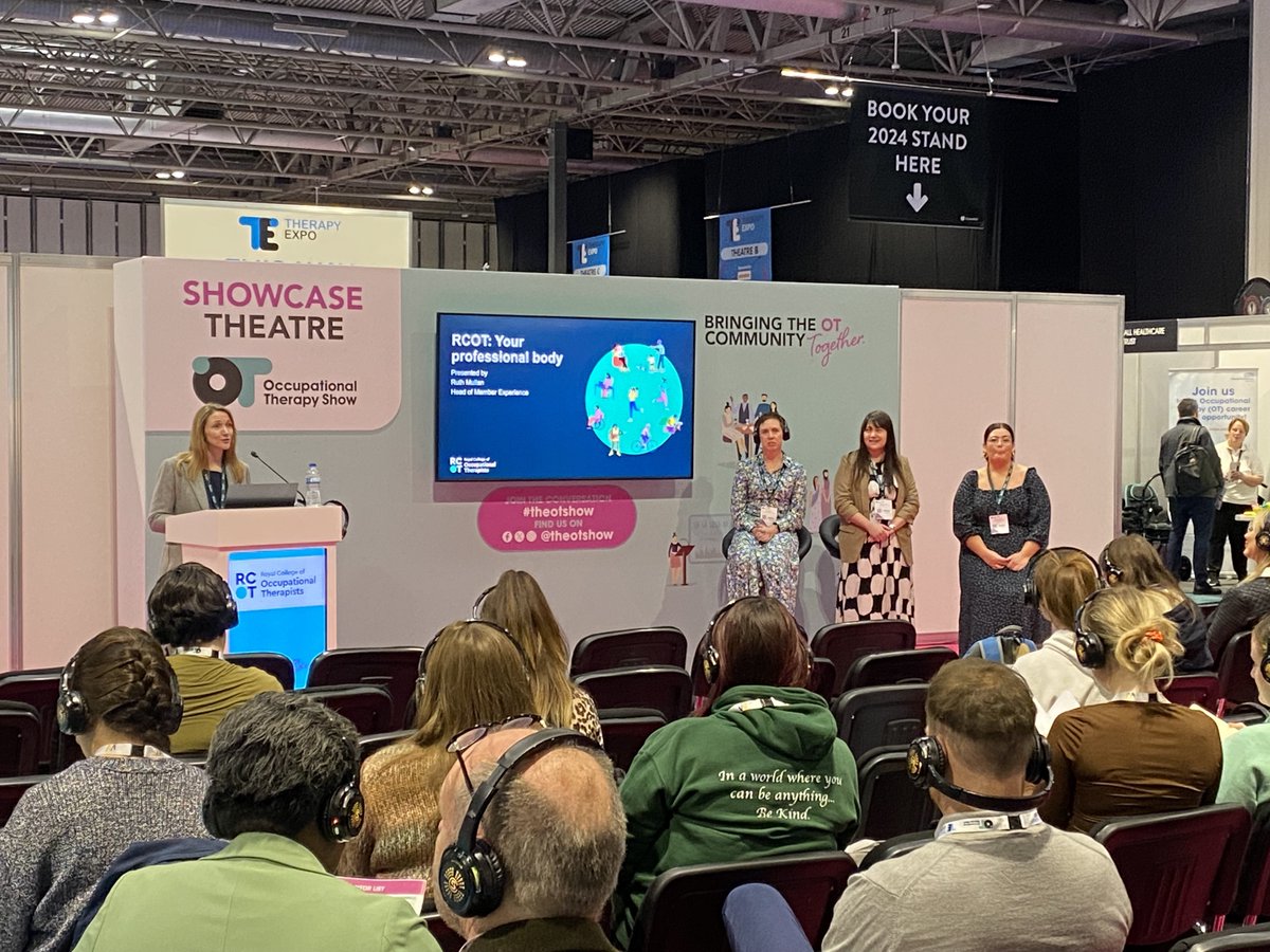 🤩 What a great first day at @TheOTShow! 👋🏾 If you're coming tomorrow, come say hi to us on stand B30. 🗣️ You can also hear from Emma Grover from 12.10–12.40pm in the Showcase Theatre for her session ‘Launching RCOT’s new CPD portfolio!’