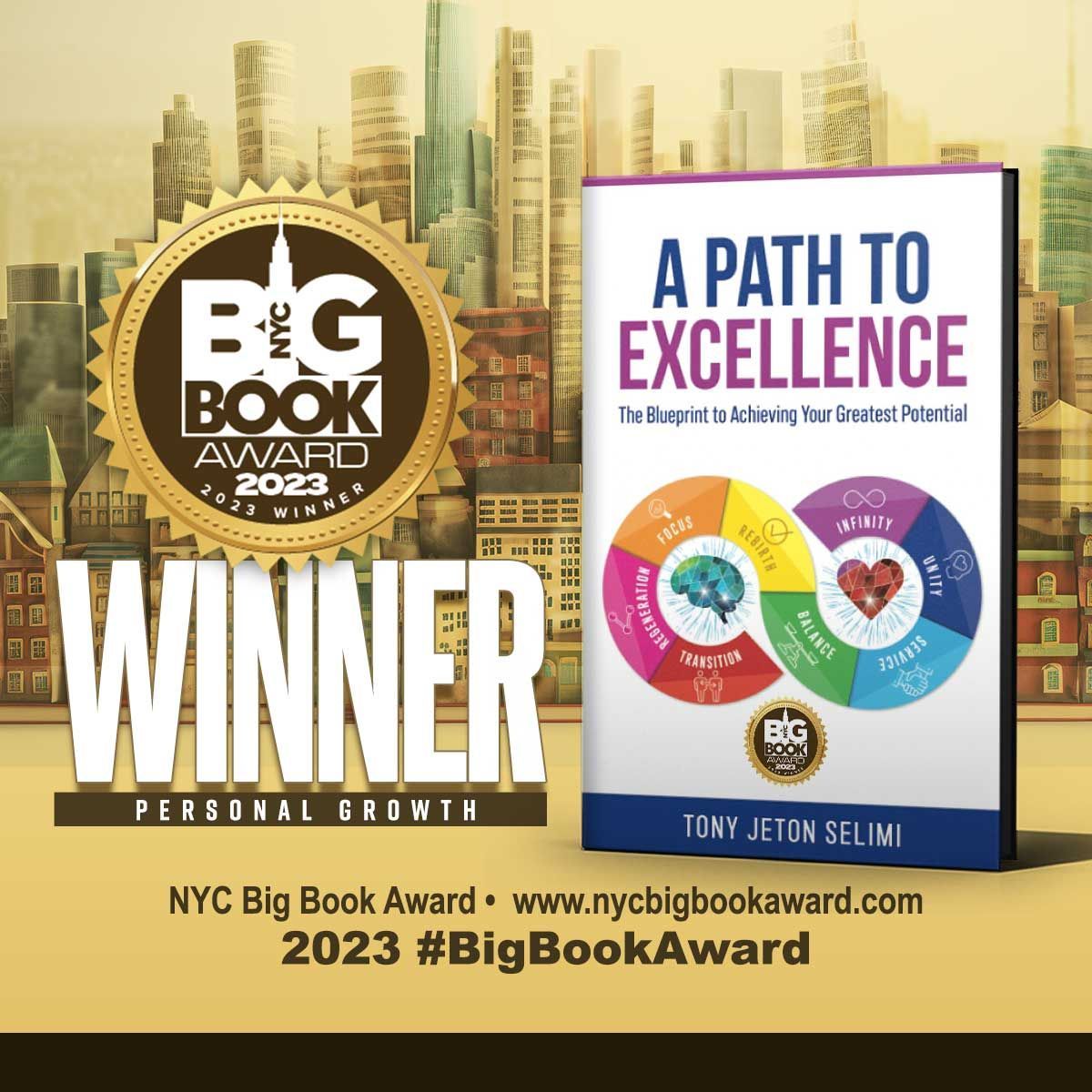 apathtowisdom's tweet photo. 🚀 BIG news! "A Path to Excellence" 📘 has won #Gold 🥇 at the NYC Big Book Award in the Personal Growth Category! Overflowing with gratitude. Check it out 👉https://t.co/ESZ43YDjms. Unlock the magic this book holds✨. Special #Christmas &amp; #Thanksgiving Kindle offer NOW LIVE. https://t.co/w7pjHtcOJo