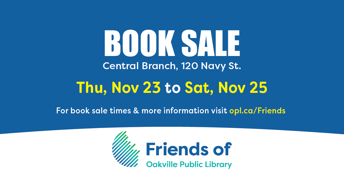 🛍️ The last Friends of the Library Book sale of 2023 starts tomorrow! Take advantage of our almost entirely new inventory of gently-loved books, audio-visual materials and more. Learn more about the sale at opl.ca/booksales