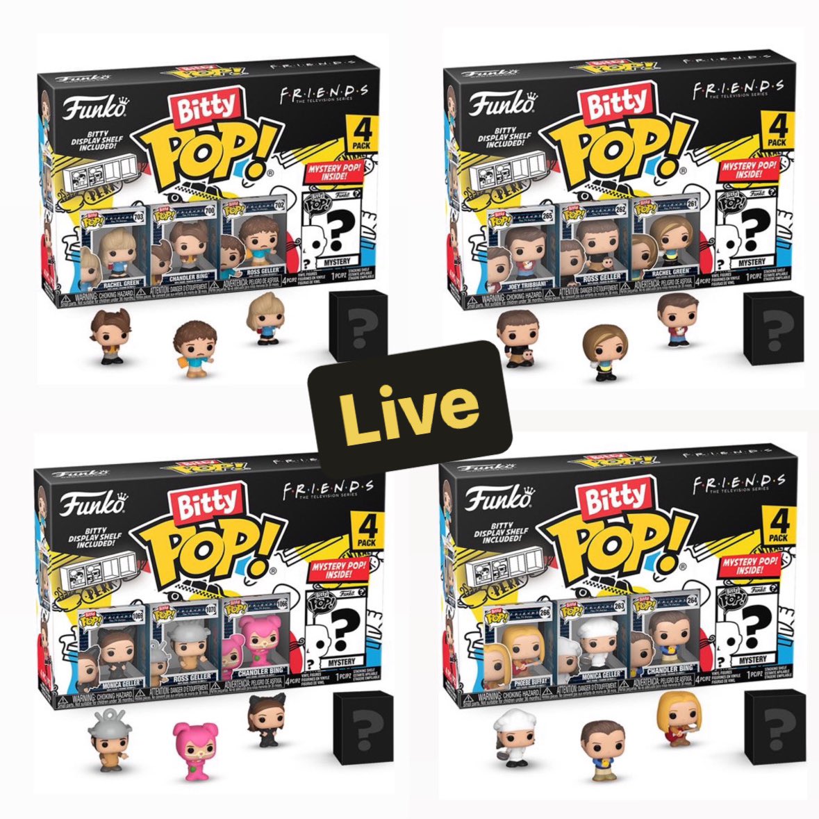 Bitty Pop! Friends 4-Pack Series 1