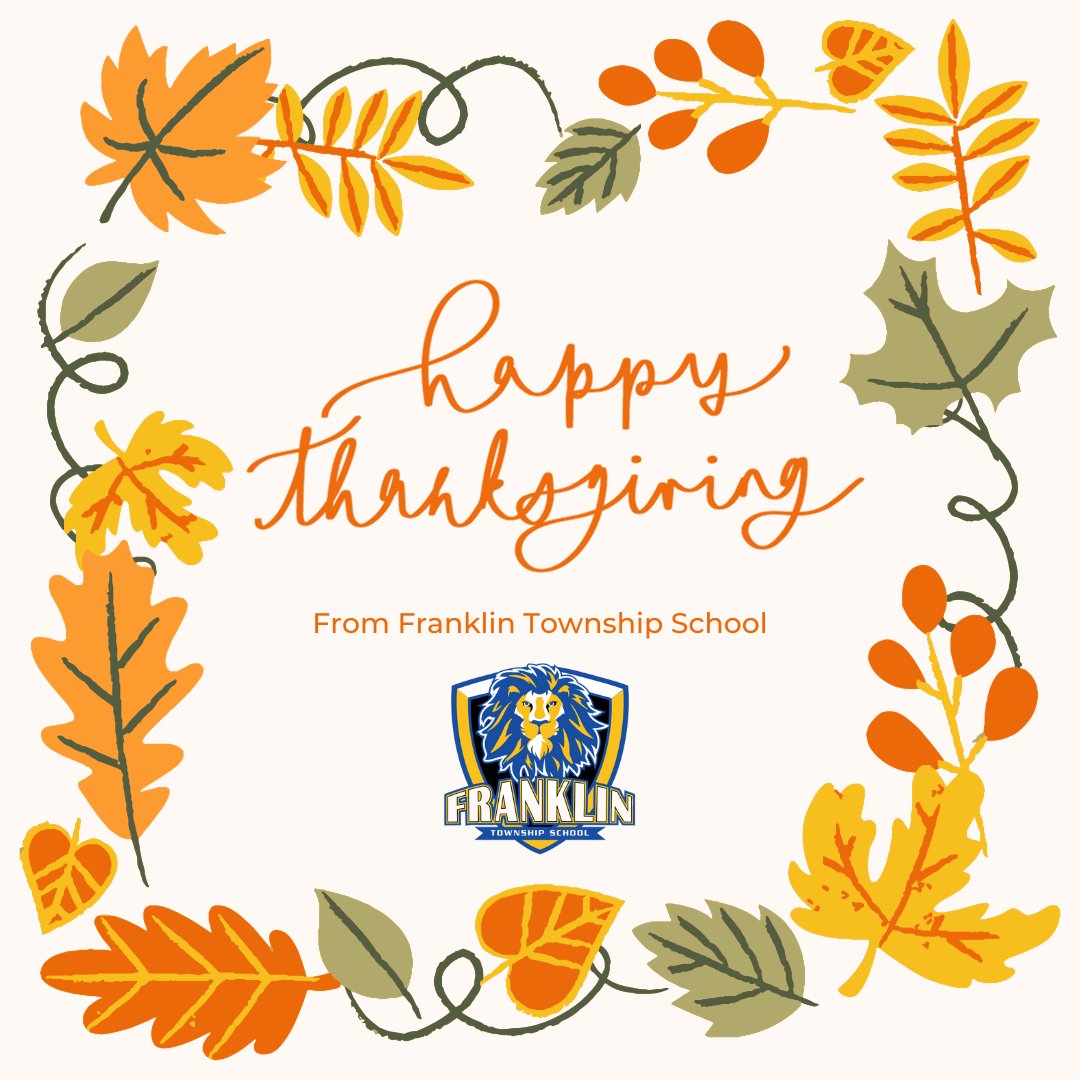 Happy Thanksgiving! We are thankful for our students, staff, and community!