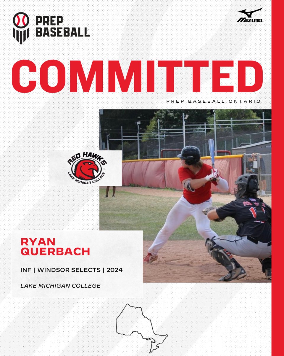 🚨𝐂𝐎𝐌𝐌𝐈𝐓𝐌𝐄𝐍𝐓 𝐀𝐋𝐄𝐑𝐓🚨

'24 INF Ryan Querbach (<a href="/RyanQuerbach/">Ryan Querbach</a>) announces his commitment to Lake Michigan College.

<a href="/RedHawksBaseba1/">Red Hawks Baseball</a> || #OffTheBoard🇨🇦