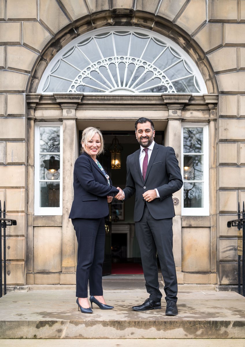 Delighted to welcome @moneillsf to Bute House. We discussed hopes of a deal to restore power-sharing and the opportunity for more co-operation between Scotland & Northern Ireland. Including on tackling Westminster's cost of living crisis and underinvestment in public services.