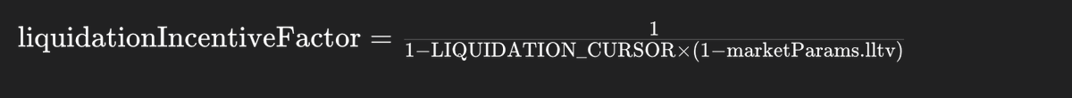 SandNallani's tweet photo. MorphoBlue, a lending protocol, actively encourages liquidators to address underwater borrower positions, guided by the market's lltv. 🌊💼

In the liquidate function, the liquidation incentive is smartly calculated from the market's lltv. The key here: higher risk equals higher liquidation incentives. The liquidation incentive is higher for loans with more collateral relative to the borrowed amount. It's capped at `1.15` 📈🔍. 

Curious about how it worked, I dove deep into a Q&A session with my custom chatbot even exploring a `liquidationIncentiveFactor vs. market.lltv` graph. ���📊

I could've done this analysis in Python, but I really wanted to test the capabilities of GPT-4's custom bot agent tuned to web3.

The bot brilliantly decoded the equation. But it initially deduced the wrong liquidation incentive outcome. But upon some Q&A, settled on the correct outcome. Plus points for neatly printing out the equation with my input example values. 

The graph? Well, it was a starting point, but there's room for improvement! 🧐✏️