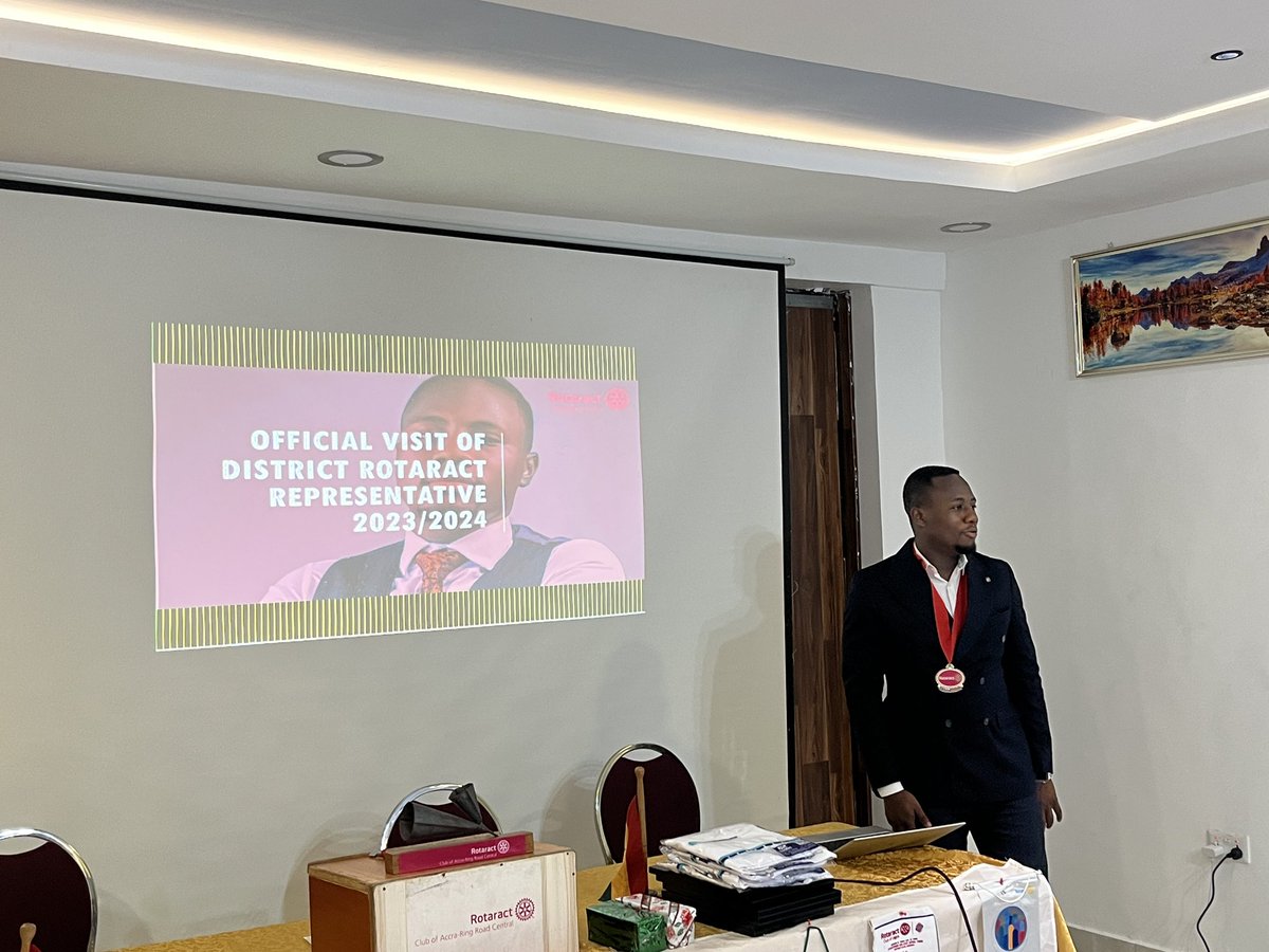 RRCRotaract's tweet photo. #drrvisits 
                                              
Our club had the honor of hosting the DRR, District 9104, Dennis James Kojo Amakye, who delivered an engaging presentation on the rich history of Rotaract and the investiture of the new District 9104. #service #d9104 #rrc https://t.co/NVDncBFmlD
