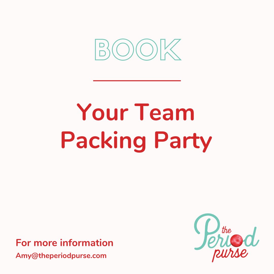 ThePeriodPurse's tweet photo. Need ideas for a holiday get together? Why not host a packing party at TPP headquarters! Gather 6-12 people, block off 2 hours of your time &amp; donate $400 (tax receipt provided). If this interests you email Amy@theperiodpurse.com!
#PERIODADVOCACY #PERIODCHARITY #THEPERIODPURSE https://t.co/kyPxOE4kZg