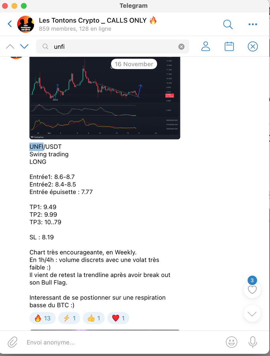 TontonsCrypto's tweet photo. 🔥🔥 What a blast !!🔥🔥

Après le SL sur MTL, 2 beaux TP sur UNFI qui ont plus que compensé :)

UNFI TP2 &amp; TP3 ✅

Call du 16 nov  :)

Toujours pas chez les Tontons Crypto ???
👇👇👇 https://t.co/aXjm1HLvMj
