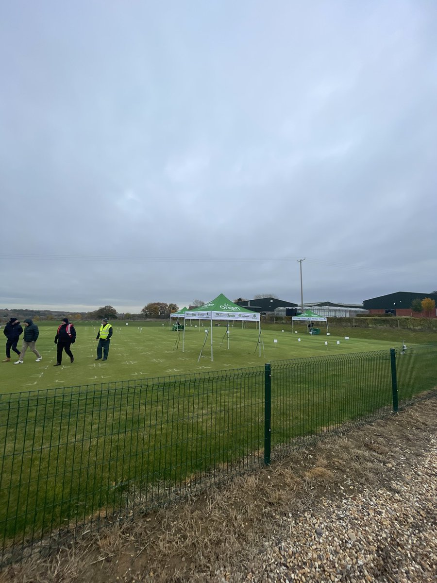 Lovely day at the @OriginAmenity research centre! Plenty of talk on trails taking place and what the near future will look like for turfcare!#AgronoMyLife