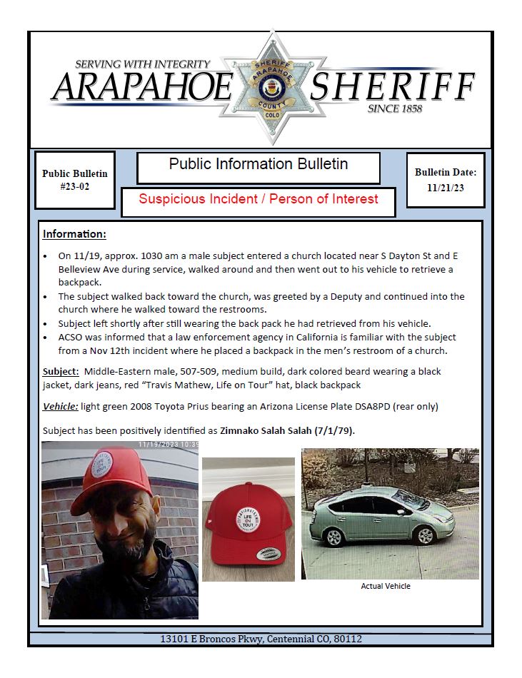 Arapahoe Sheriff tweet media