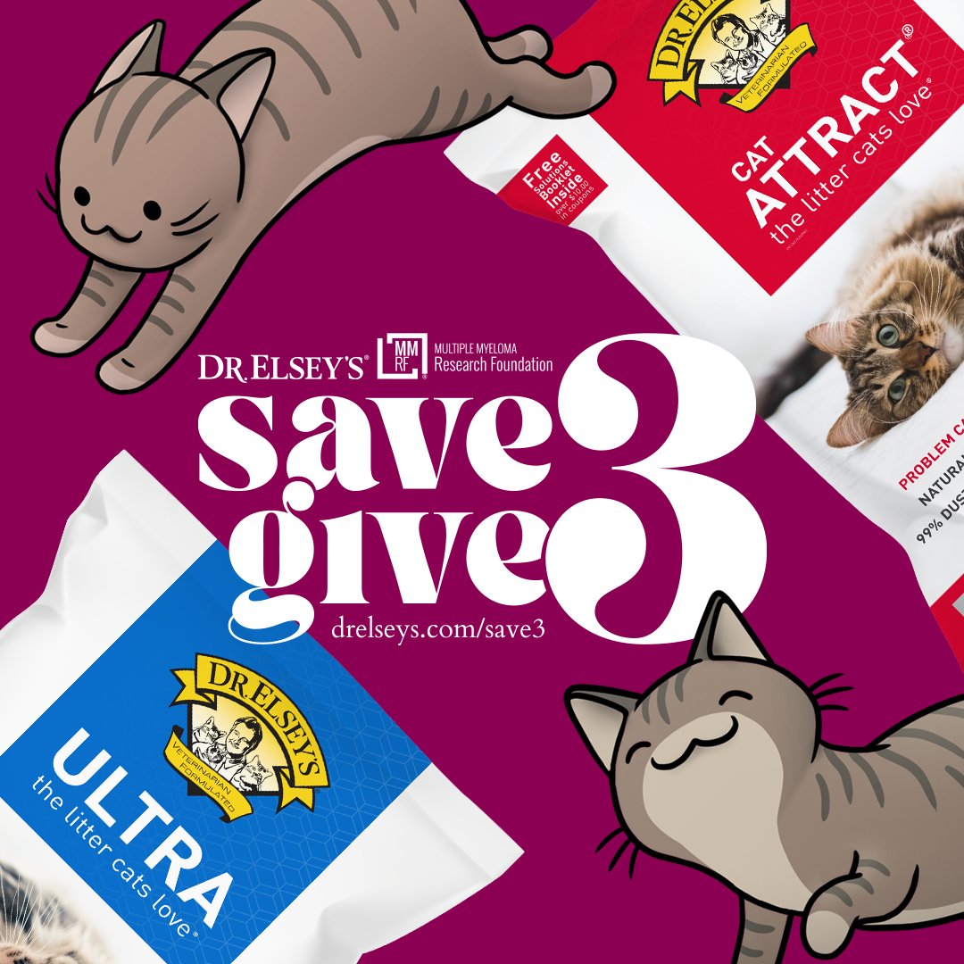 Multiple Myeloma RF (@themmrf) on Twitter photo Now through February, save $3 on a 35- or 40-lb. bag of Ultra or 40-lb. bag of Cat Attract®, and <a href="/drelseys/">Dr. Elsey's</a> Fund to Cure Cancer will donate $3 to the MMRF! Learn more about Dr. Elsey’s Fund to Cure Cancer and download your coupon now: drelseys.com/save3/?utm_sou… Now through February, save $3 on a 35- or 40-lb. bag of Ultra or 40-lb. bag of Cat Attract®, and <a href="/drelseys/">Dr. Elsey's</a> Fund to Cure Cancer will donate $3 to the MMRF! Learn more about Dr. Elsey’s Fund to Cure Cancer and download your coupon now: drelseys.com/save3/?utm_sou…