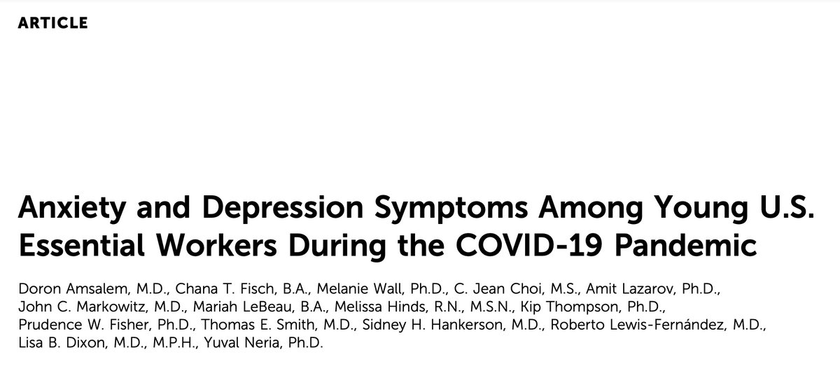 IHER Spotlight: In this study, researchers investigate rates of depression, anxiety, and PTSD among US essential workers during COVID-19. Read more here: pubmed.ncbi.nlm.nih.gov/37042105/ Join IHER’s Mailing List: bit.ly/IHERML