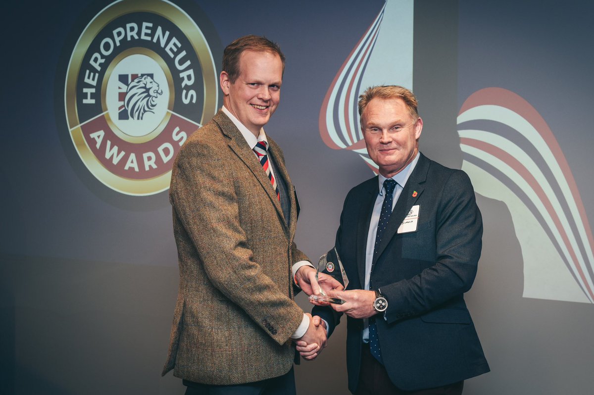 Snr Partner Simon Banks-Cooper presented the award for the ‘Product of the Year’ to Iain Moore founder of BGreater Shoes, at the @Heropreneurs Awards 23. The annual awards celebrate and empower new entrepreneurs from the wider Defence community to achieve their business ambitions