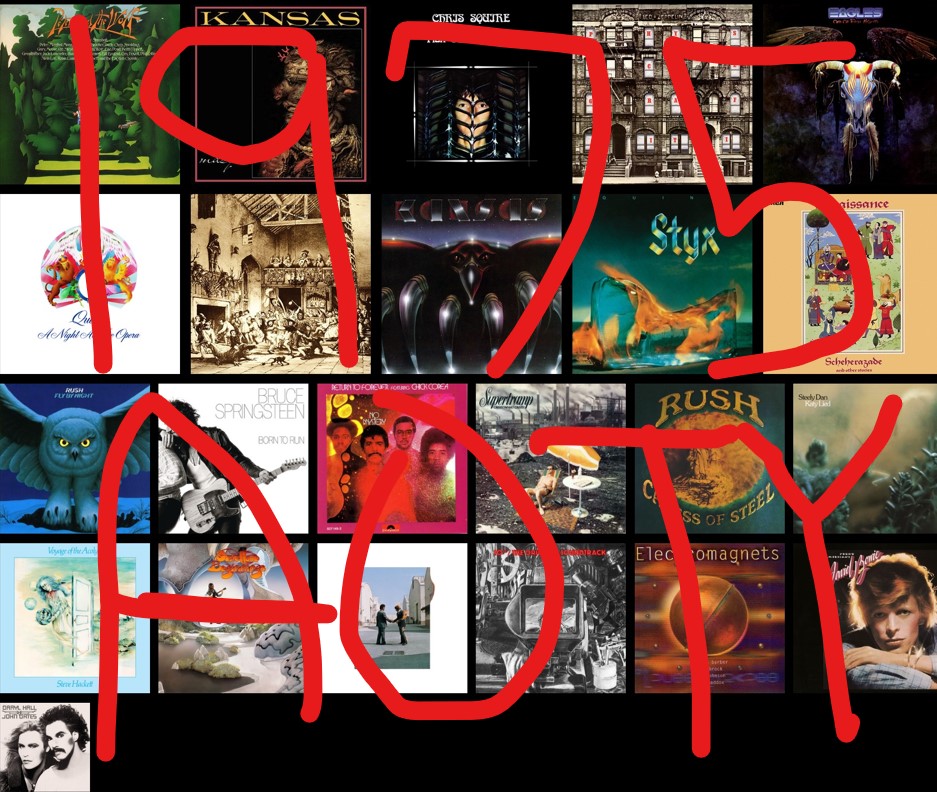 ALBUMS OF THE YEAR VIDEOS: 1975
youtube.com/watch?v=4S_WjD…
#1975albums #aoty #rush #jethrotull #renaissance #queen #supertramp #ledzeppelin #classicrock #jazzrock #returntoforever   #kansas #pinkfloyd  #styx #theeagles #chrissquire #brucespringsteen #ericjohnson #electromagnets