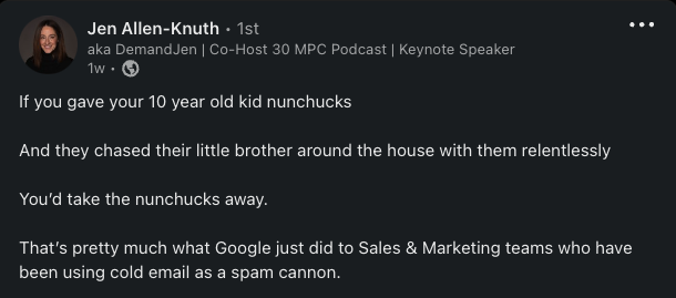 Last week, a hook stopped me in my tracks.  I became totally immersed without realizing it.

And then I read the entire post even though I'm NOT the target audience.  It was so good I have to share it and explain why it worked.

It hit all 4 'great hook' principles:

1. Pokes at