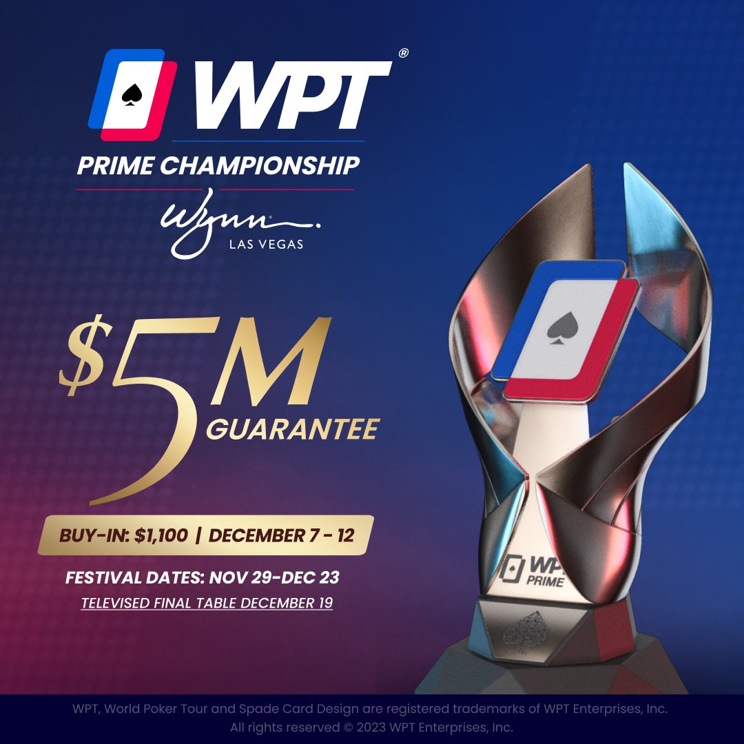 WPTPrime's tweet image. 📕@WPTPRIME PASSPORT GIVEAWAY📕

We’re running it back! Send your BEST FRIEND to the @WPTPrime Championship!

To Enter:
- Follow @WPTPrime
- Retweet this
- Tag a friend in the comments who deserves the @WPTPrime Passport! ($2,500 value includes hotel &amp;amp; $500)

Contest ends 11/28.