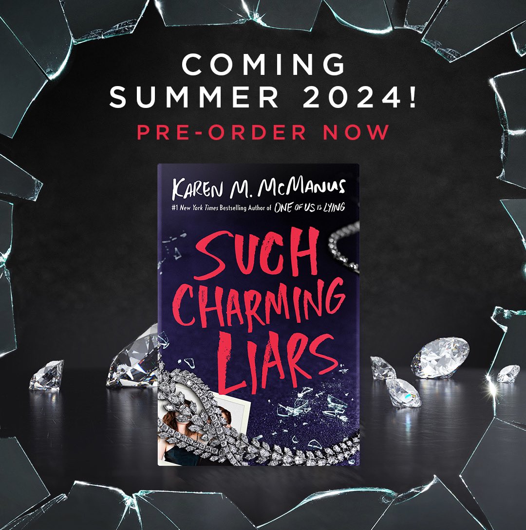 In case you missed it: I have a new book coming! Such Charming Liars, my murder mystery-slash-heist book, releases July 30, 2024. More here: bit.ly/SCL-KMM