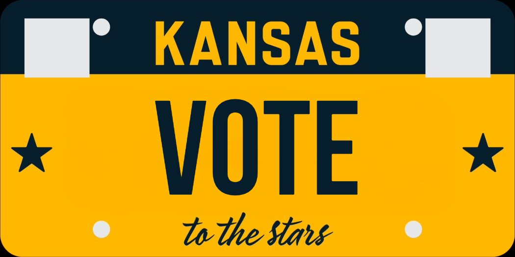 We heard <a href="/GovLauraKelly/">Governor Laura Kelly</a> unveiled a new license plate design just in time for the 2024 presidential election cycle. 

So, we're calling dibs on this one <a href="/KanRevenue/">Kansas Department of Revenue</a>.