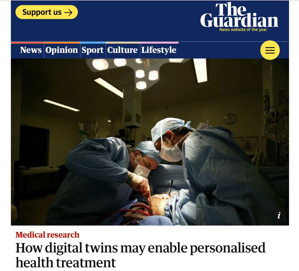 EDITH (@edith_csa_eu) on Twitter photo “How digital twins may enable personalised health treatment"
<a href="/LindaGeddes/">Linda Geddes</a> published an article on us on <a href="/guardian/">The Guardian</a>!
#horizoneurope #virtualtwins #insilicomedicine #data #science #AI
amp-theguardian-com.cdn.ampproject.org/c/s/amp.thegua… “How digital twins may enable personalised health treatment"
<a href="/LindaGeddes/">Linda Geddes</a> published an article on us on <a href="/guardian/">The Guardian</a>!
#horizoneurope #virtualtwins #insilicomedicine #data #science #AI
amp-theguardian-com.cdn.ampproject.org/c/s/amp.thegua…