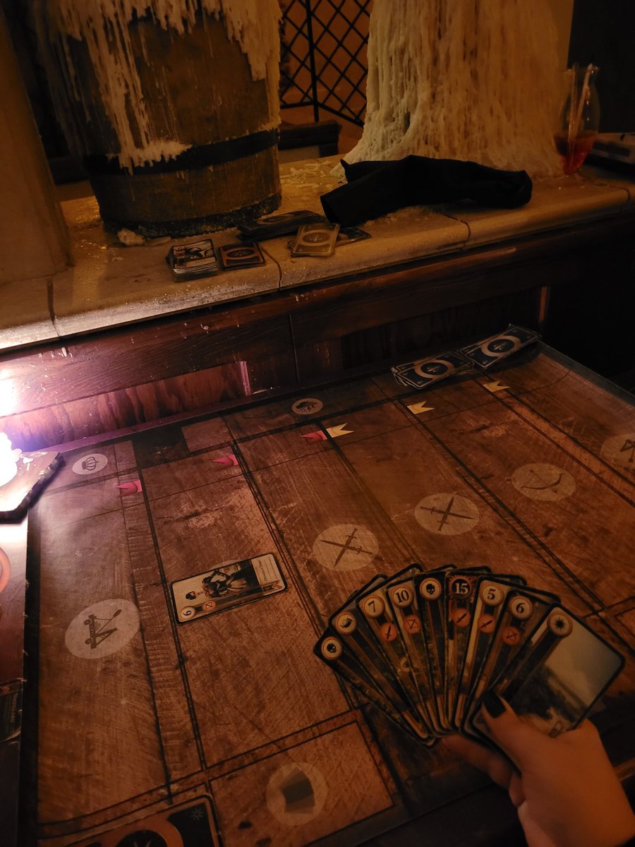 moosocks's tweet photo. @CohhCarnage on holiday in Krakow and came to a Witcher themed bar, made potions (cocktails) and played my first game of gwent, against my other half who loves playing in game...beat his ass twice!!! Thought you'd be proud! And the lelele music was playing 🤣 https://t.co/6yVOXX9KlO