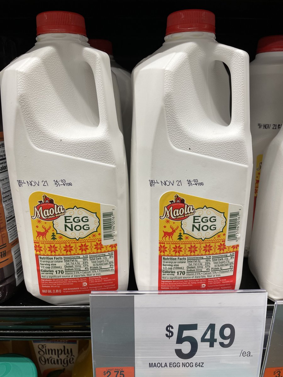 Alright! With folks getting ready for their #ThanksgivingDay feasts…….let the <a href="/ScottWykoffWBAL/">Scott Wykoff</a> <a href="/wbalradio/">WBAL NewsRadio 1090 and FM 101.5</a> Egg Nog Tour begin! The annual holiday time cavalcade of eggs, egg yolk, sugar, milk, heavy cream and vanilla extract etc starts w/<a href="/MaolaMilk/">Maola Local Dairies</a> from <a href="/GiantFood/">Giant Food</a> in #Olney!