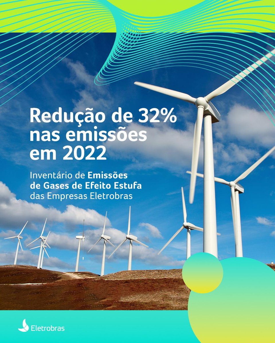 Você sabia que abatemos 100% de nossas emissões do escopo 2 referentes ao consumo de energia da rede de distribuição? Confira na 15ª edição do Inventário de Emissões de Gases de Efeito Estufa das Empresas Eletrobras: eletrobras.com/pt/Paginas/Est…