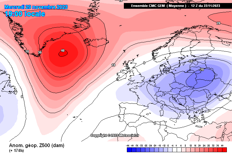 ❄️ L'#Europe de l'ouest, y compris la France devraient basculer dans une situation assez hivernale la semaine prochaine. Un blocage Groenlandais pourrait s'élever laissant une masse d'air #polaire débouler sur l'Europe. De fortes #gelées &amp; de la #neige en plaine seront possibles.