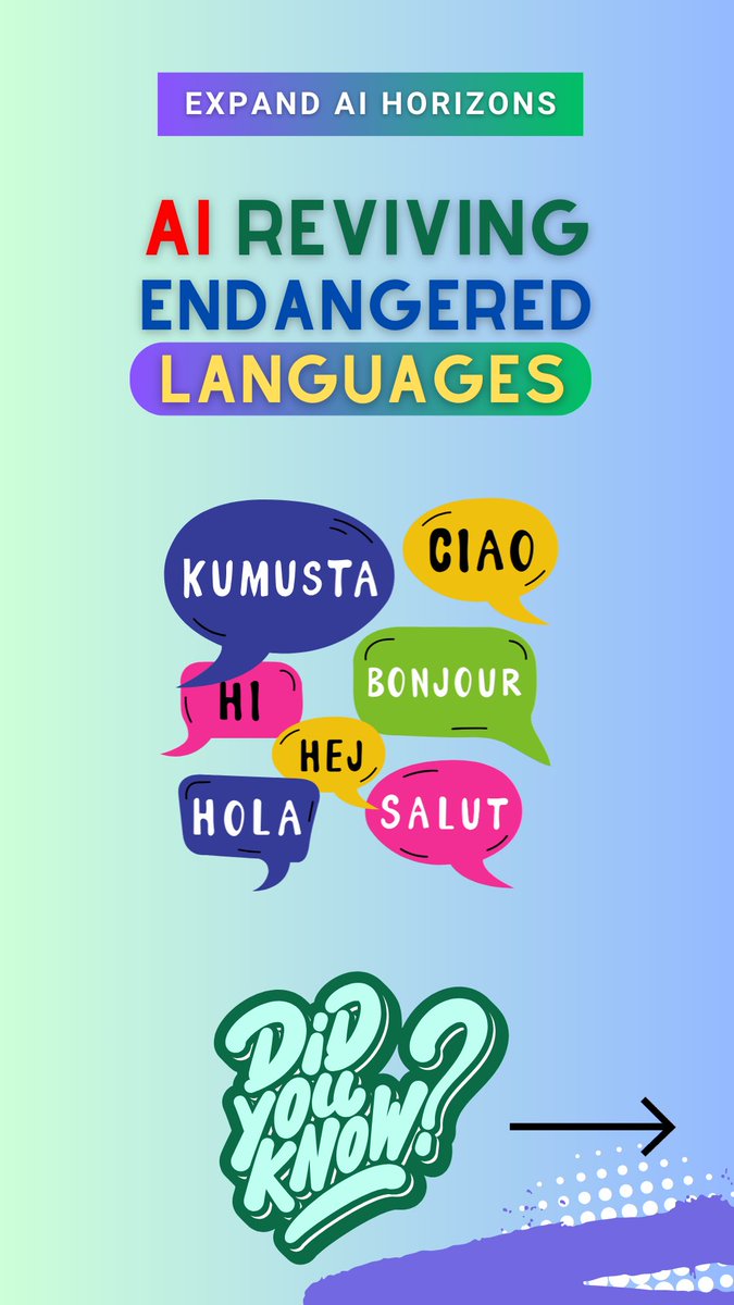 techypreneur's tweet image. AI Guardians: Reviving Endangered Languages for Future Generations 🌐🤖

WATCH: youtube.com/shorts/wumgmts…

#LanguagePreservation
#AILinguistics
#EndangeredLanguages

#CulturalHeritage
#AIRevival
#LinguisticDiversity
#LanguageConservation
#IndigenousLanguages
#artificialintelligence
