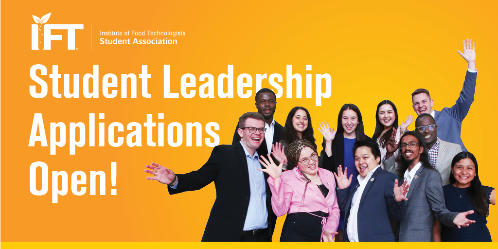 IFT's tweet photo. Students, it's time to launch your #scienceoffood career to new heights! 🚀
IFT’s Student Association is now accepting leadership applications—an excellent opportunity to build your skills, connect with peers, and set yourself apart. Apply here: https://t.co/YSM8e9PAOb
#IFTSA https://t.co/joFlN9VTzD