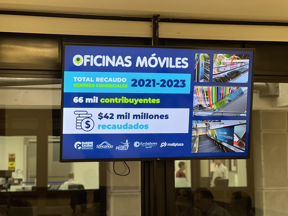 A esta hora <a href="/johnalzateq/">John Alexander Alzate Quiceno</a> secretario de Hacienda presenta su gestión a gerentes de centros comerciales. 

“Desde el 2021 a la fecha hemos atendido a 66 mil contribuyentes en las oficinas móviles ubicadas en Centros Comerciales. Y en estos puntos hemos recaudado $42 mil millones”